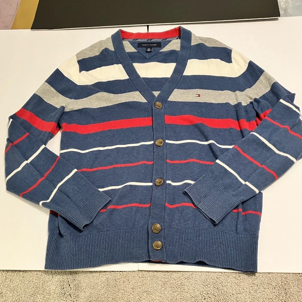 Tommy Hilfiger Colorblock Cardigan Sz L
